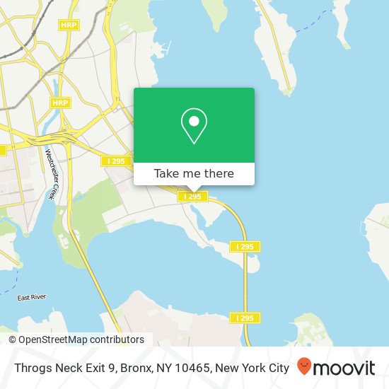 Mapa de Throgs Neck Exit 9, Bronx, NY 10465