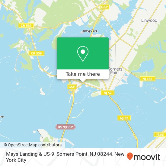 Mays Landing & US-9, Somers Point, NJ 08244 map