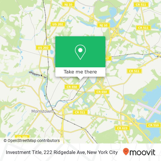 Mapa de Investment Title, 222 Ridgedale Ave
