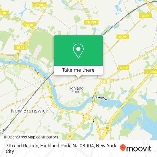 7th and Raritan, Highland Park, NJ 08904 map