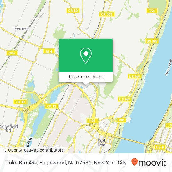 Mapa de Lake Bro Ave, Englewood, NJ 07631