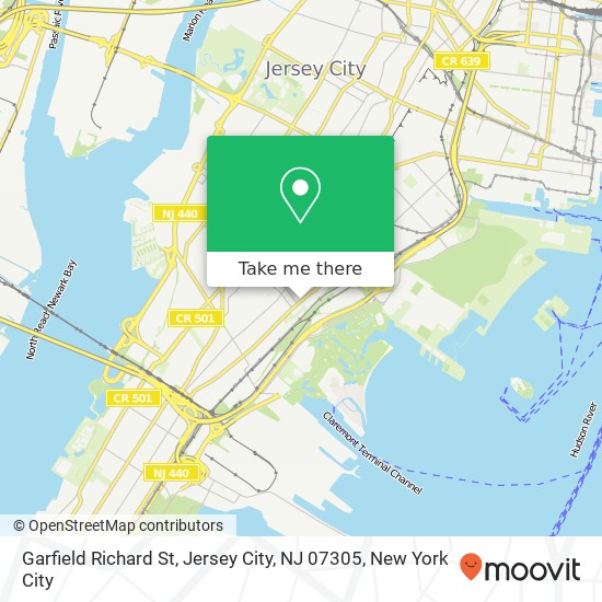 Garfield Richard St, Jersey City, NJ 07305 map