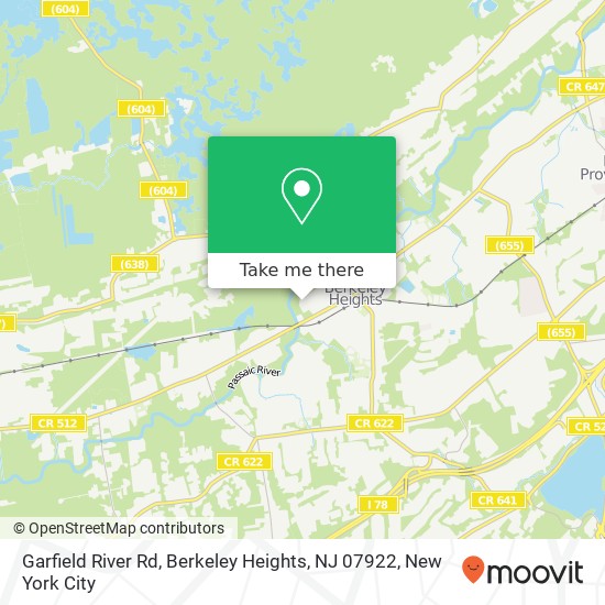 Garfield River Rd, Berkeley Heights, NJ 07922 map