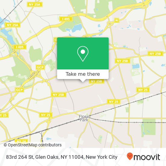 Mapa de 83rd 264 St, Glen Oaks, NY 11004