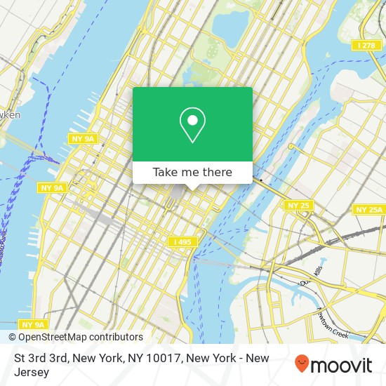 Mapa de St 3rd 3rd, New York, NY 10017