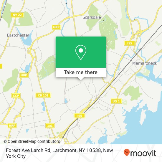 Forest Ave Larch Rd, Larchmont, NY 10538 map