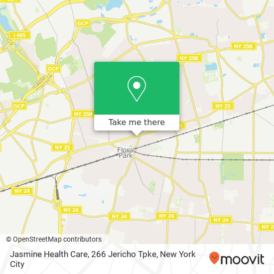 Mapa de Jasmine Health Care, 266 Jericho Tpke