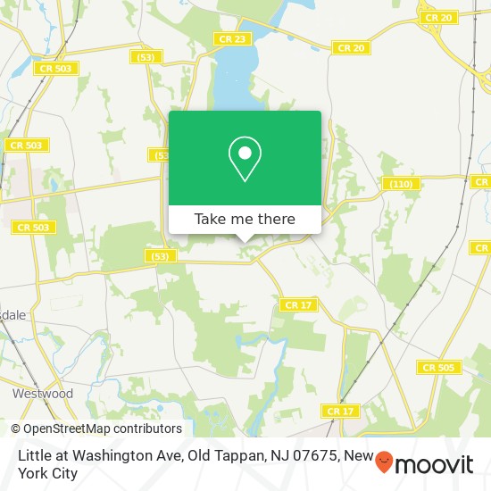 Mapa de Little at Washington Ave, Old Tappan, NJ 07675