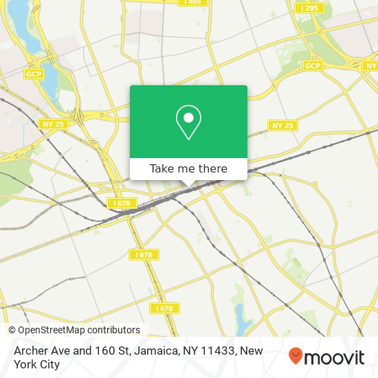 Mapa de Archer Ave and 160 St, Jamaica, NY 11433