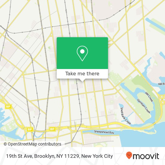 Mapa de 19th St Ave, Brooklyn, NY 11229