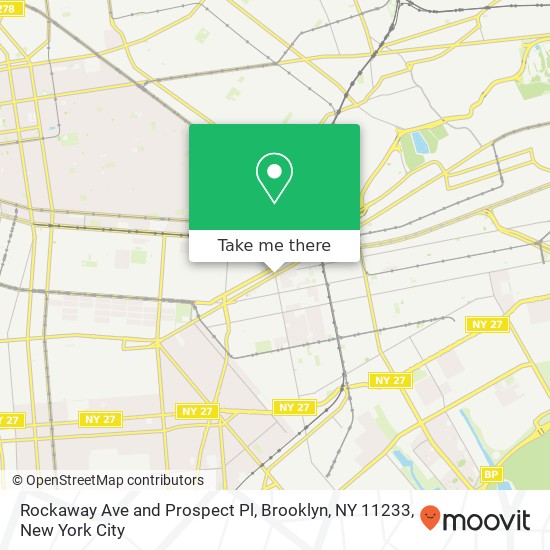 Mapa de Rockaway Ave and Prospect Pl, Brooklyn, NY 11233