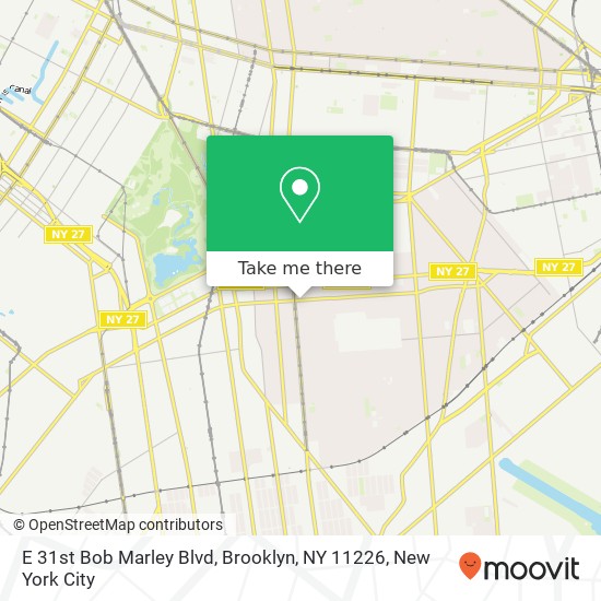 E 31st Bob Marley Blvd, Brooklyn, NY 11226 map