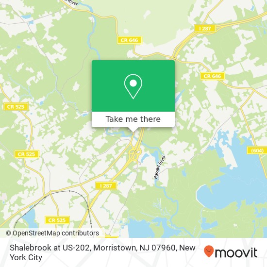 Mapa de Shalebrook at US-202, Morristown, NJ 07960