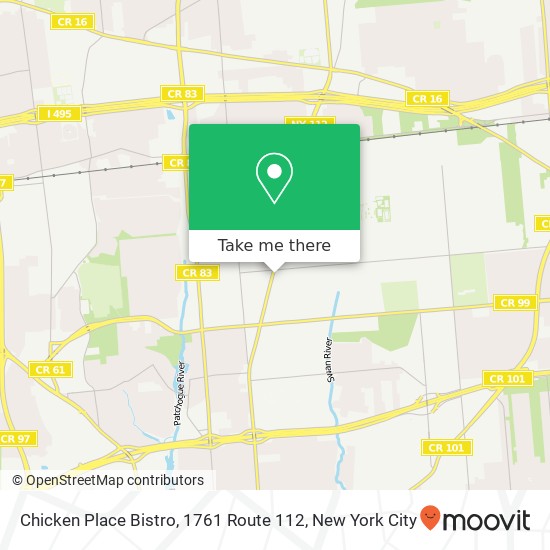 Mapa de Chicken Place Bistro, 1761 Route 112