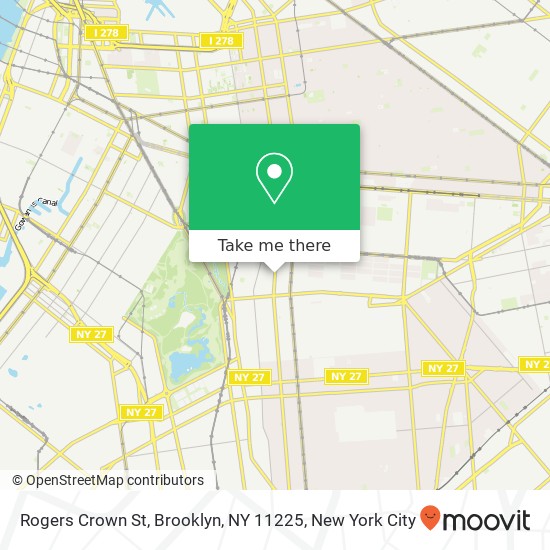 Mapa de Rogers Crown St, Brooklyn, NY 11225