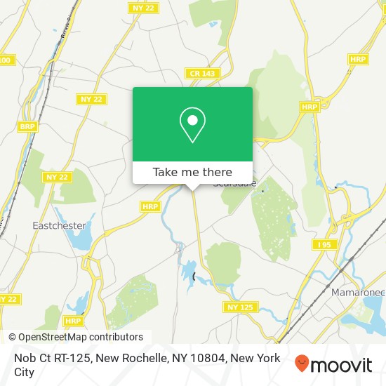 Mapa de Nob Ct RT-125, New Rochelle, NY 10804
