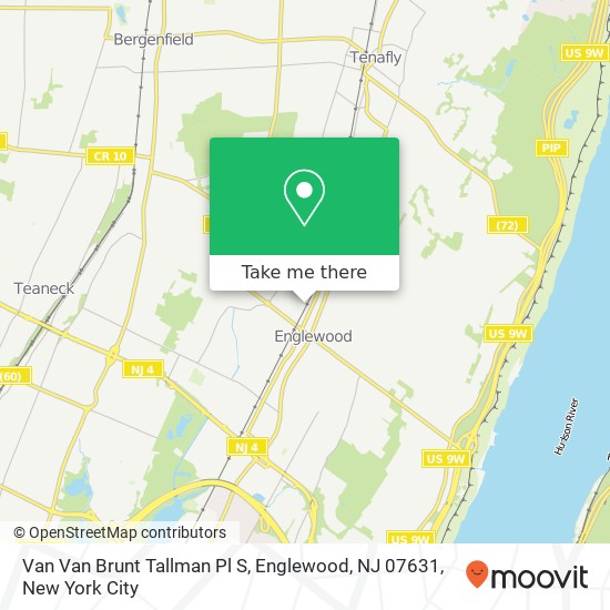 Mapa de Van Van Brunt Tallman Pl S, Englewood, NJ 07631