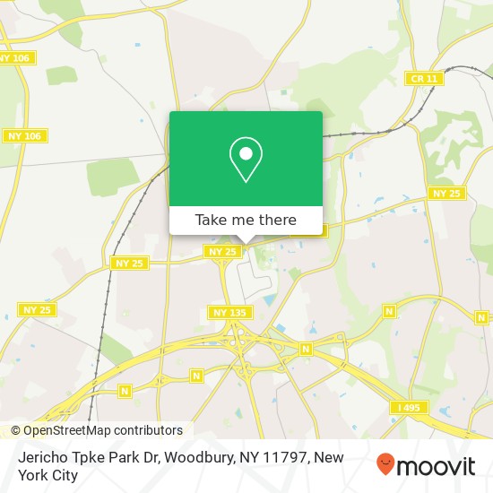 Mapa de Jericho Tpke Park Dr, Woodbury, NY 11797