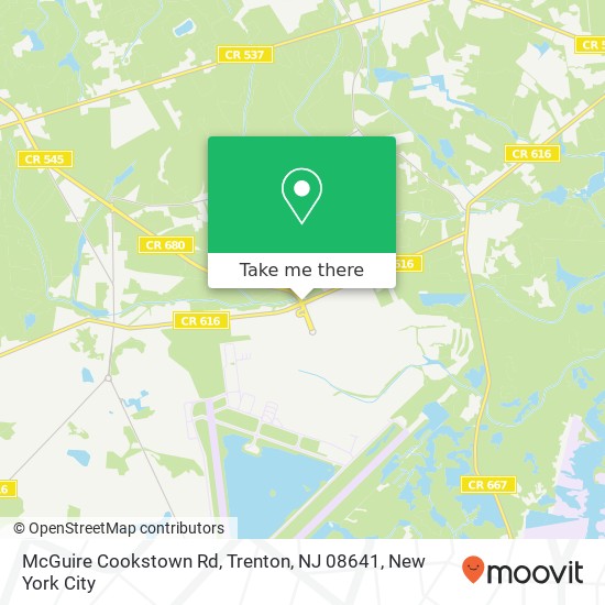 Mapa de McGuire Cookstown Rd, Trenton, NJ 08641