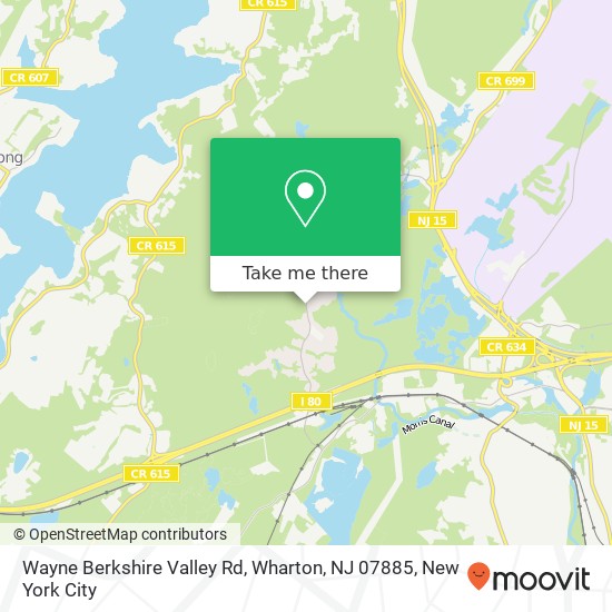 Mapa de Wayne Berkshire Valley Rd, Wharton, NJ 07885