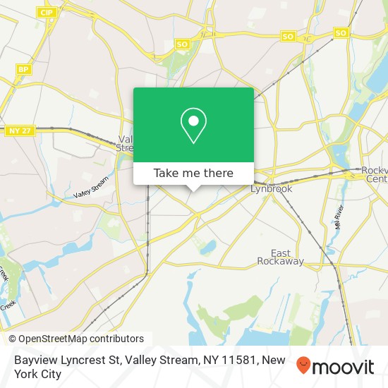 Mapa de Bayview Lyncrest St, Valley Stream, NY 11581
