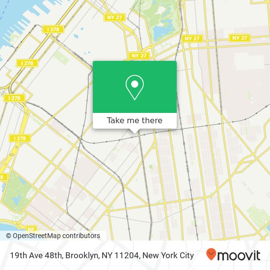 19th Ave 48th, Brooklyn, NY 11204 map