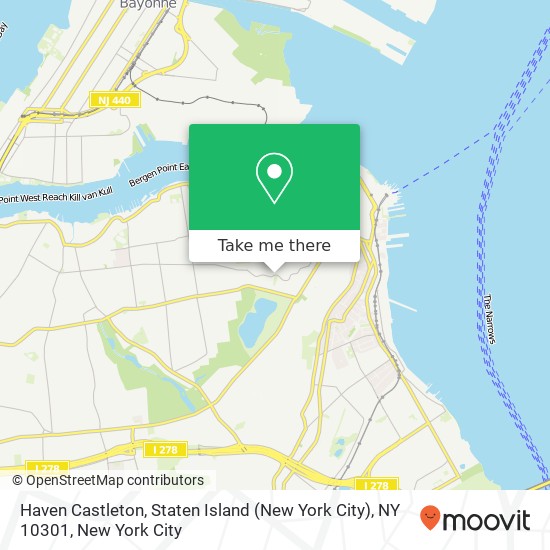 Mapa de Haven Castleton, Staten Island (New York City), NY 10301