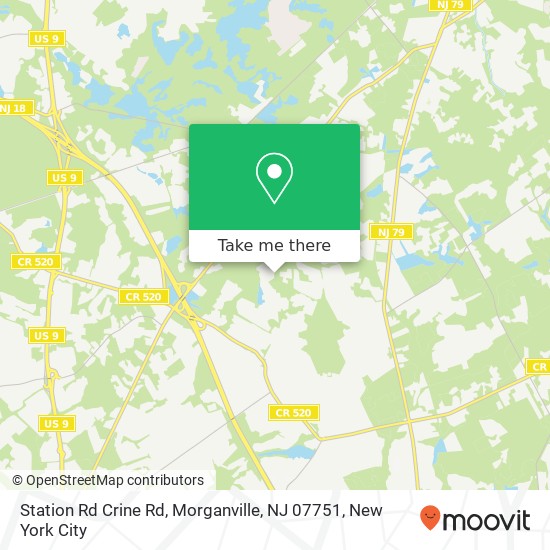 Mapa de Station Rd Crine Rd, Morganville, NJ 07751