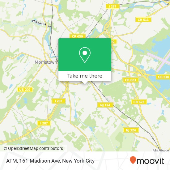 Mapa de ATM, 161 Madison Ave