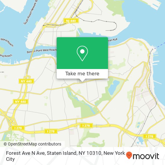 Mapa de Forest Ave N Ave, Staten Island, NY 10310