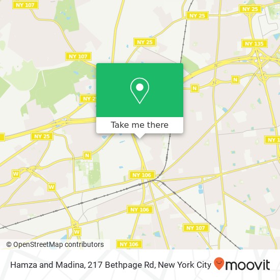 Hamza and Madina, 217 Bethpage Rd map