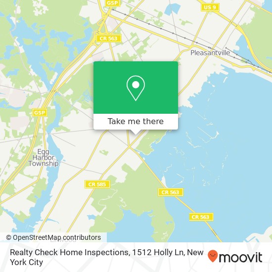 Mapa de Realty Check Home Inspections, 1512 Holly Ln