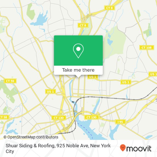 Mapa de Shuar Siding & Roofing, 925 Noble Ave