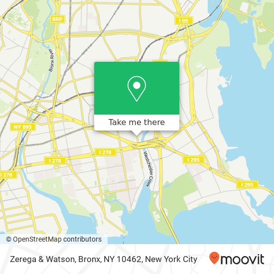 Mapa de Zerega & Watson, Bronx, NY 10462