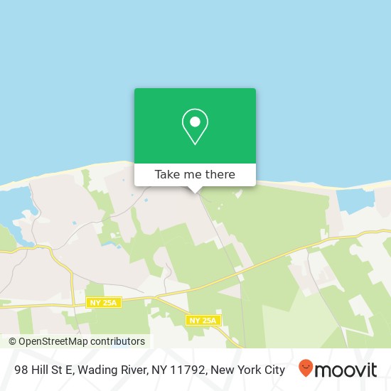 Mapa de 98 Hill St E, Wading River, NY 11792