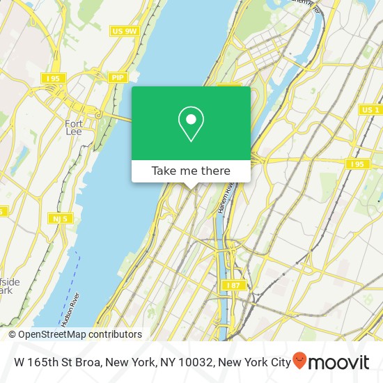 W 165th St Broa, New York, NY 10032 map