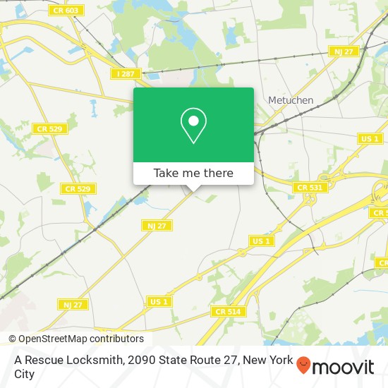 A Rescue Locksmith, 2090 State Route 27 map