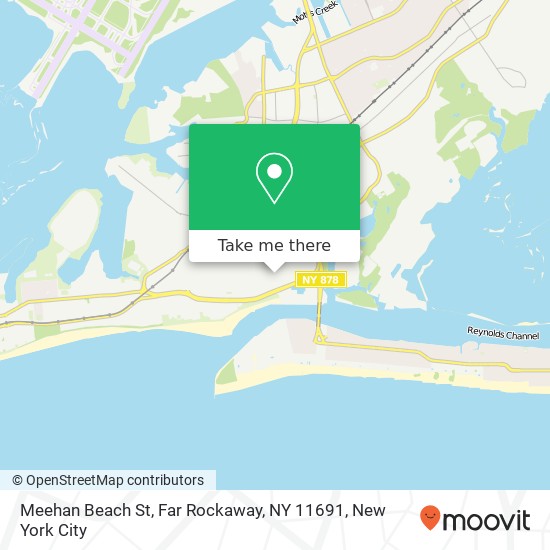 Mapa de Meehan Beach St, Far Rockaway, NY 11691