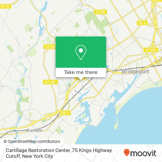 Cartiliage Restoration Center, 75 Kings Highway Cutoff map