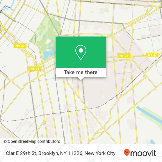 Mapa de Clar E 29th St, Brooklyn, NY 11226