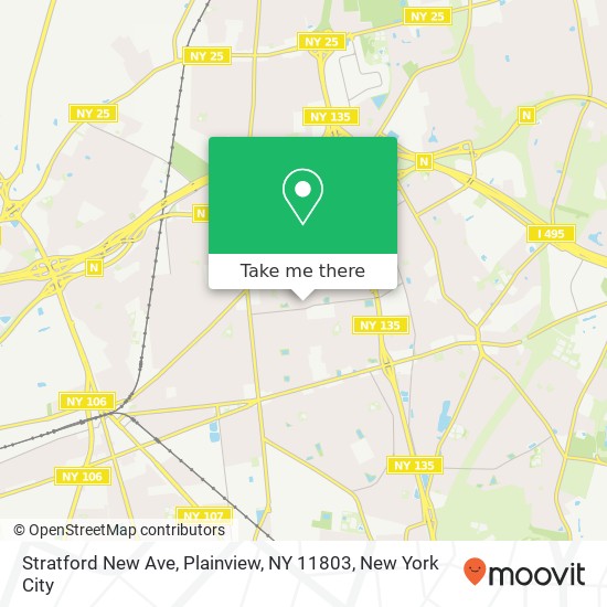 Mapa de Stratford New Ave, Plainview, NY 11803