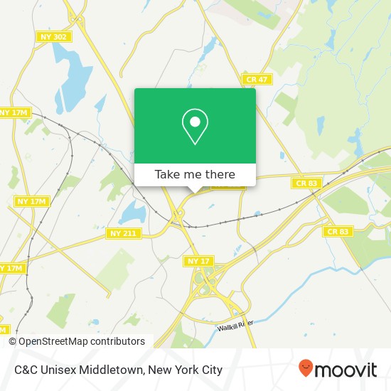 Mapa de C&C Unisex Middletown