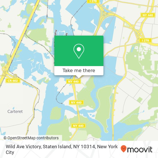 Mapa de Wild Ave Victory, Staten Island, NY 10314