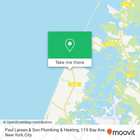 Mapa de Paul Larsen & Son Plumbing & Heating, 119 Bay Ave