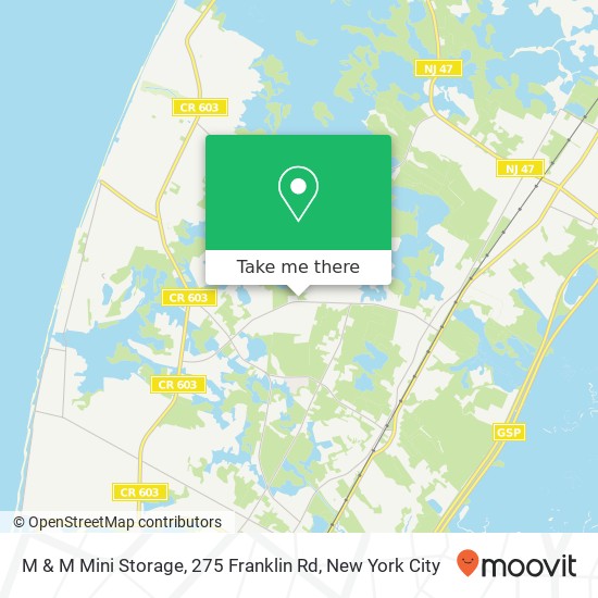 Mapa de M & M Mini Storage, 275 Franklin Rd