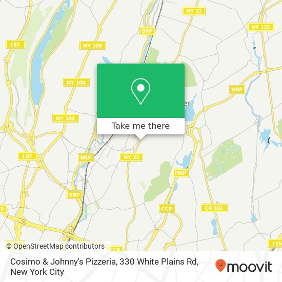Cosimo & Johnny's Pizzeria, 330 White Plains Rd map