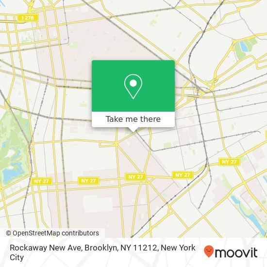 Mapa de Rockaway New Ave, Brooklyn, NY 11212