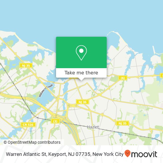 Warren Atlantic St, Keyport, NJ 07735 map