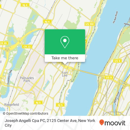 Mapa de Joseph Angelli Cpa PC, 2125 Center Ave
