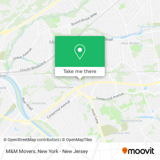 M&M Movers map